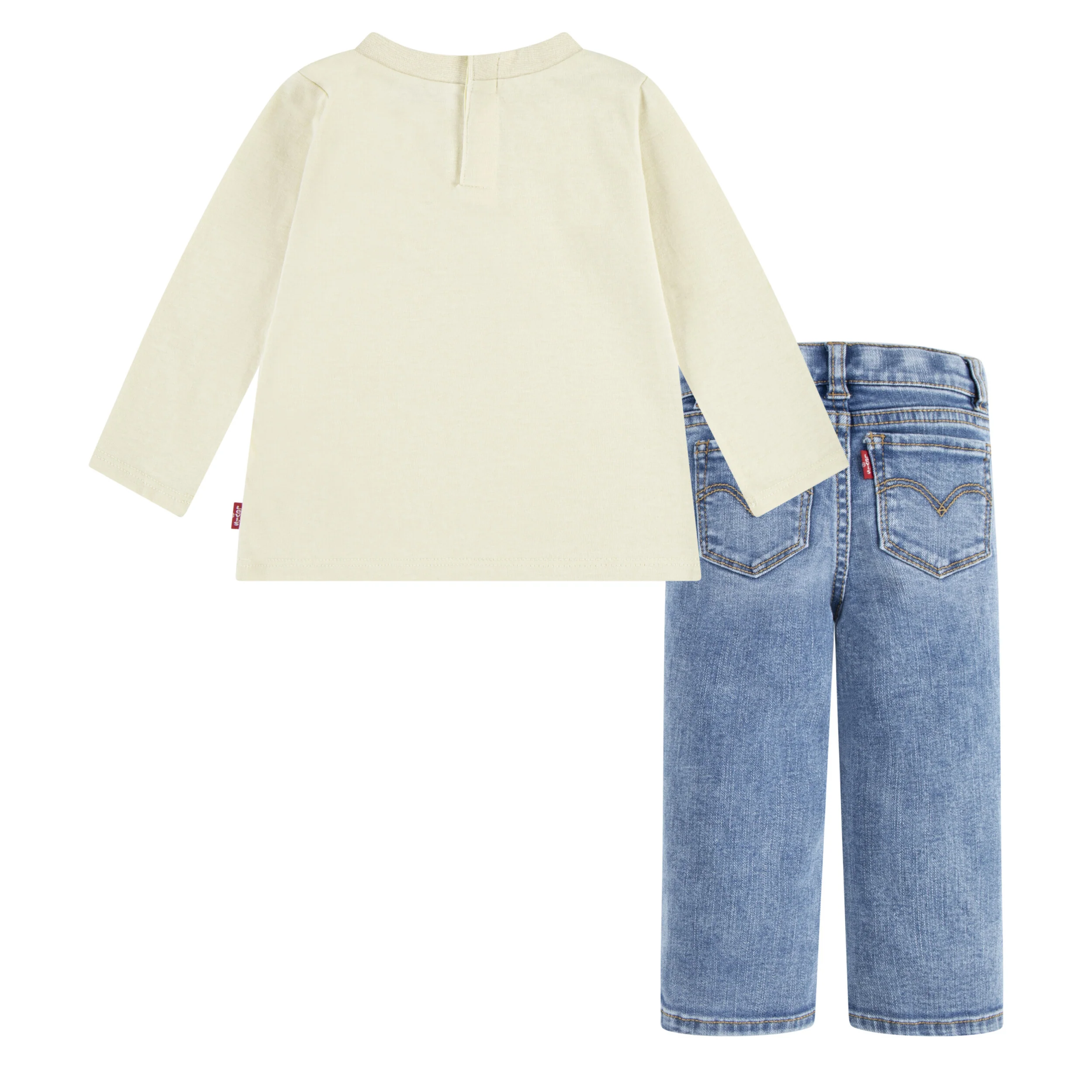 Bear Tee & Wide Denim Pants Set (Infant) - Image 2