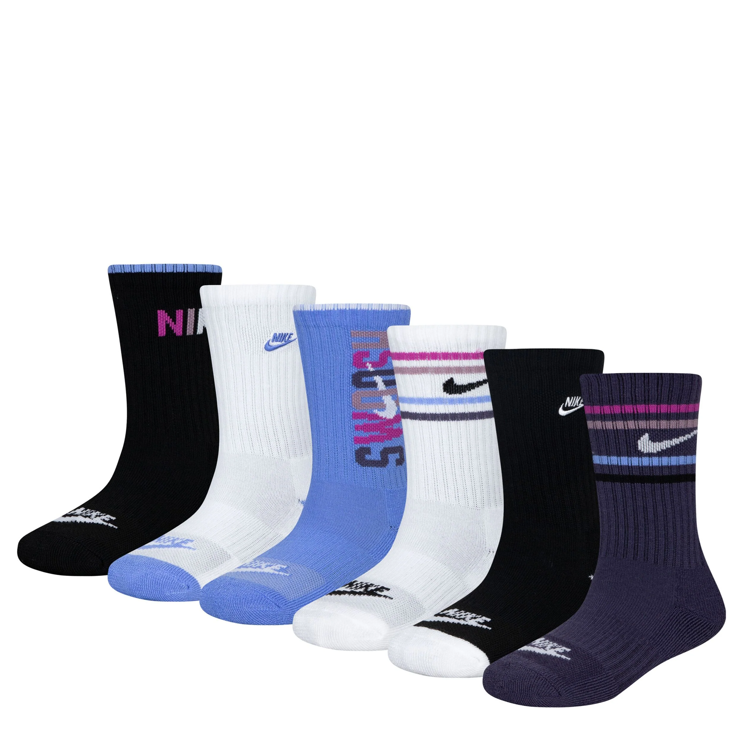 Powder Play 6Pk Crew Sock (7C-10C)