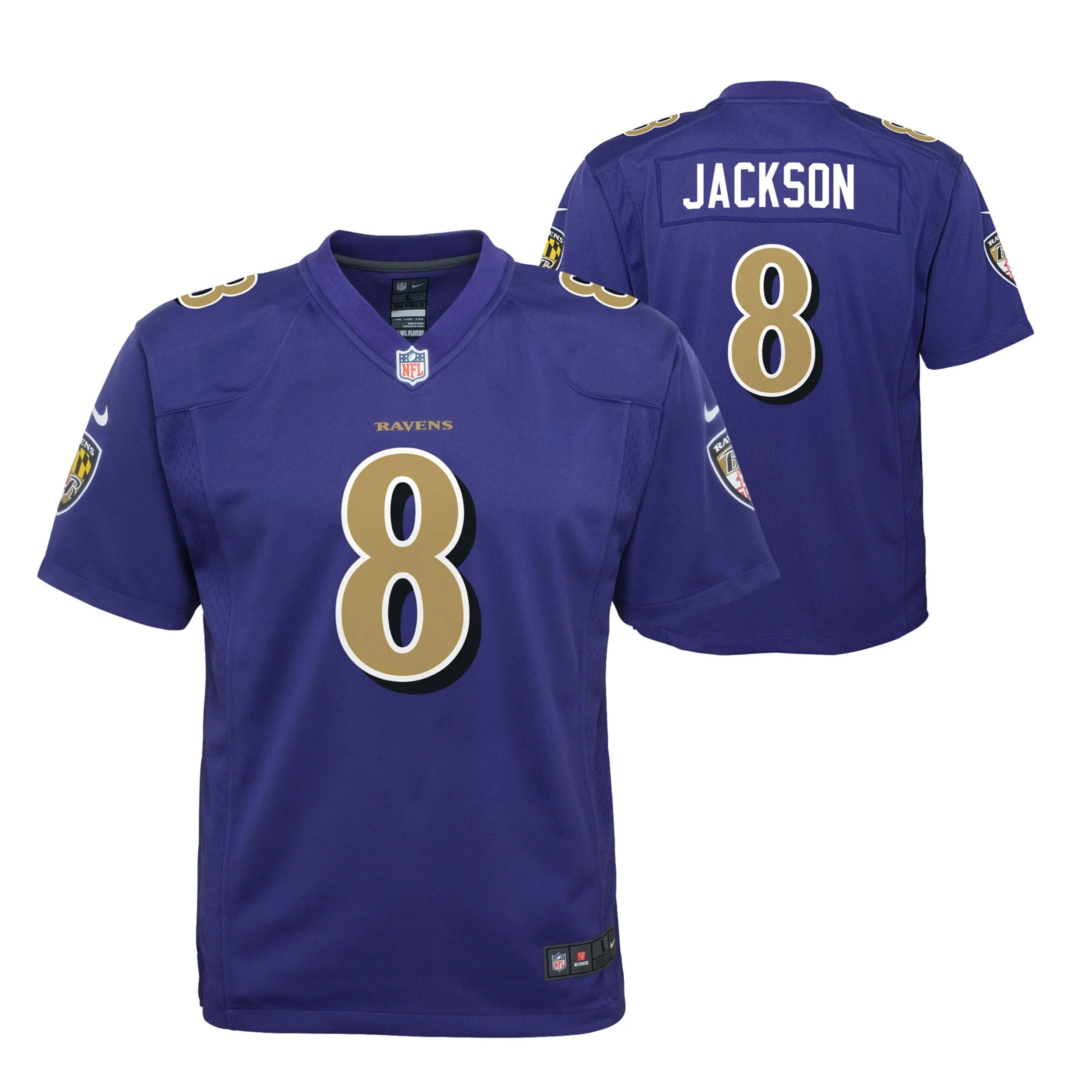 Ravens Lamar Jackson Jersey (Big Kid) - Image 3